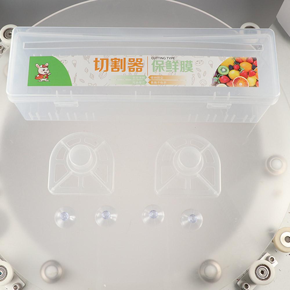 Slide Cutter Kitchen Tool Storage Holder Wrap Storage Box Plastic Wrap Dispenser Cling Film Cutter