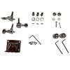 Chrome Three-String Guitar Bridge with 1R2L Tuners & 2 Strap Buttons