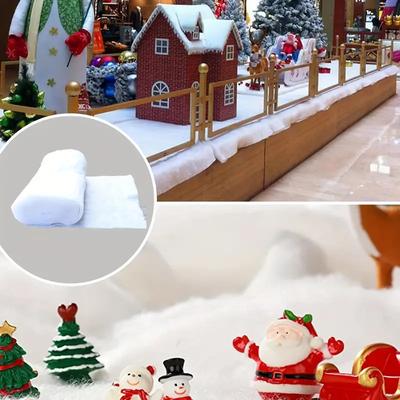 Large Artificial Snow Roll-Instant Christmas Tree Decor Party Table Decoration White Photo Backdrop Blanket Cover For Holiday
