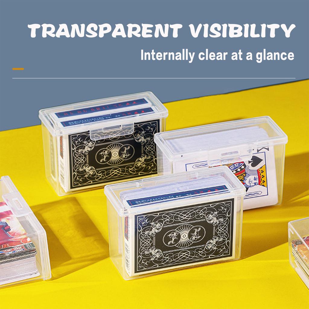 Clear Plastic Card Collection Organizer Box Holder Game Cards Storage Box For PTCG/MTG Cards Idol Kpop Albums Photocards