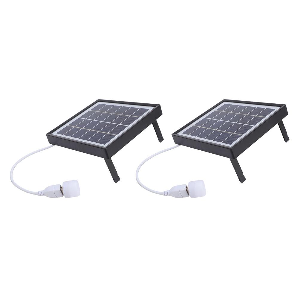 2pcs Monocrystalline Solar Panel USB Solar Panel r 5W Portable Light Bulb for Camping Hiking Tent Outdoor
