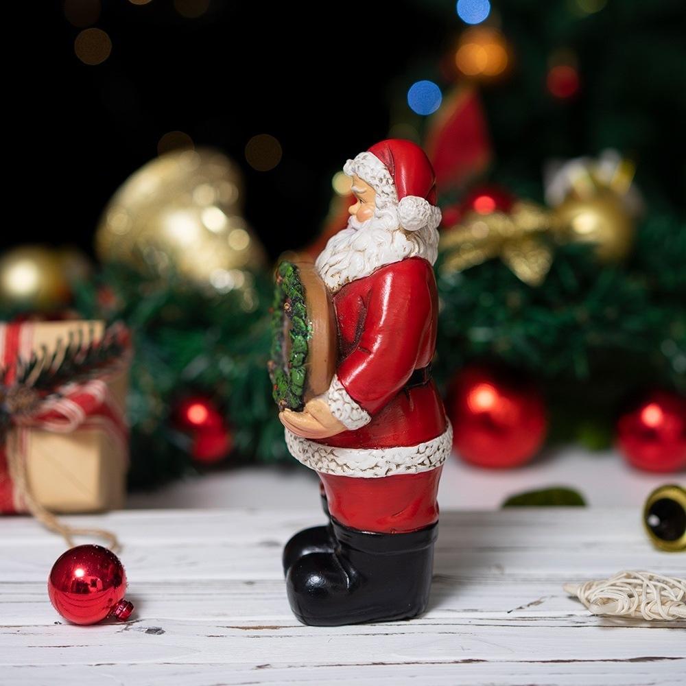 Santa Funny Christmas Decoration Resin Santa Claus Statue for Xmas Party Home Office Desk & Holiday Gift Idea