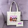 2pcs KPop Demon Hunter Handbag Coin Purse Girl Bag Shopping Canvas Shopper Tote Wallet Shoulder Lady Bags Women Gift Kid Friendly Entertaining Fun