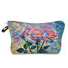 Women Flower Print Cosmetic Bag Toiletries Organize Travel Storage Case 6971