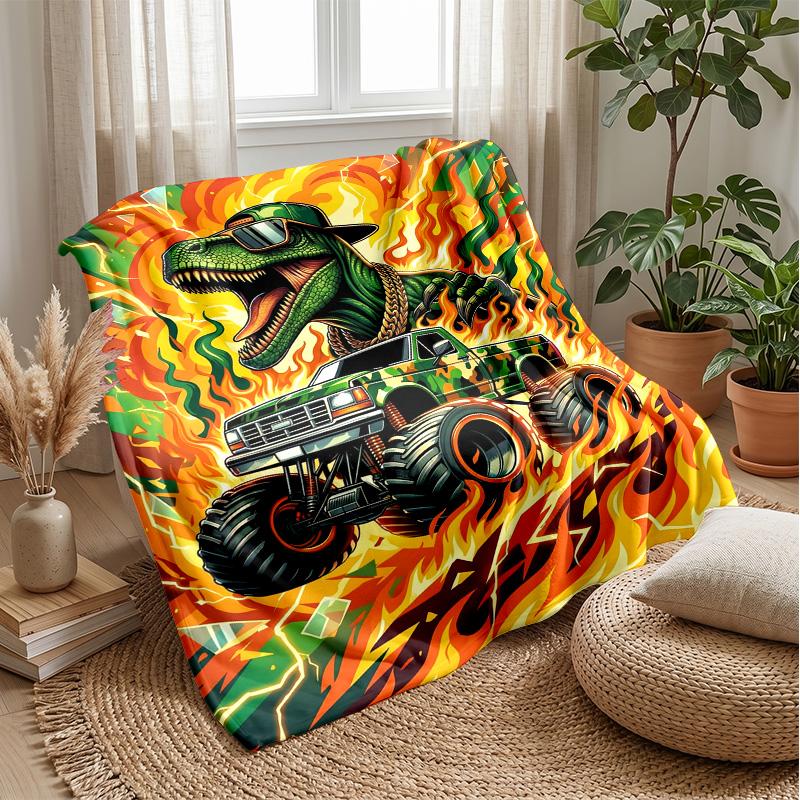 Tyrannosaurus Rex Evolution Theme blanket Lightweight Warm Flannel Blanket Decorative Throw Blanket for Home Decoration