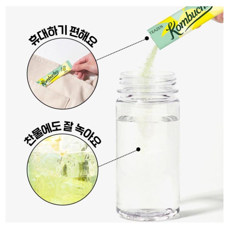 Kombucha Tea Powder Stick Pineapple Flavor 5g x 20 Sachets Korean Style Fruit Tea Powder