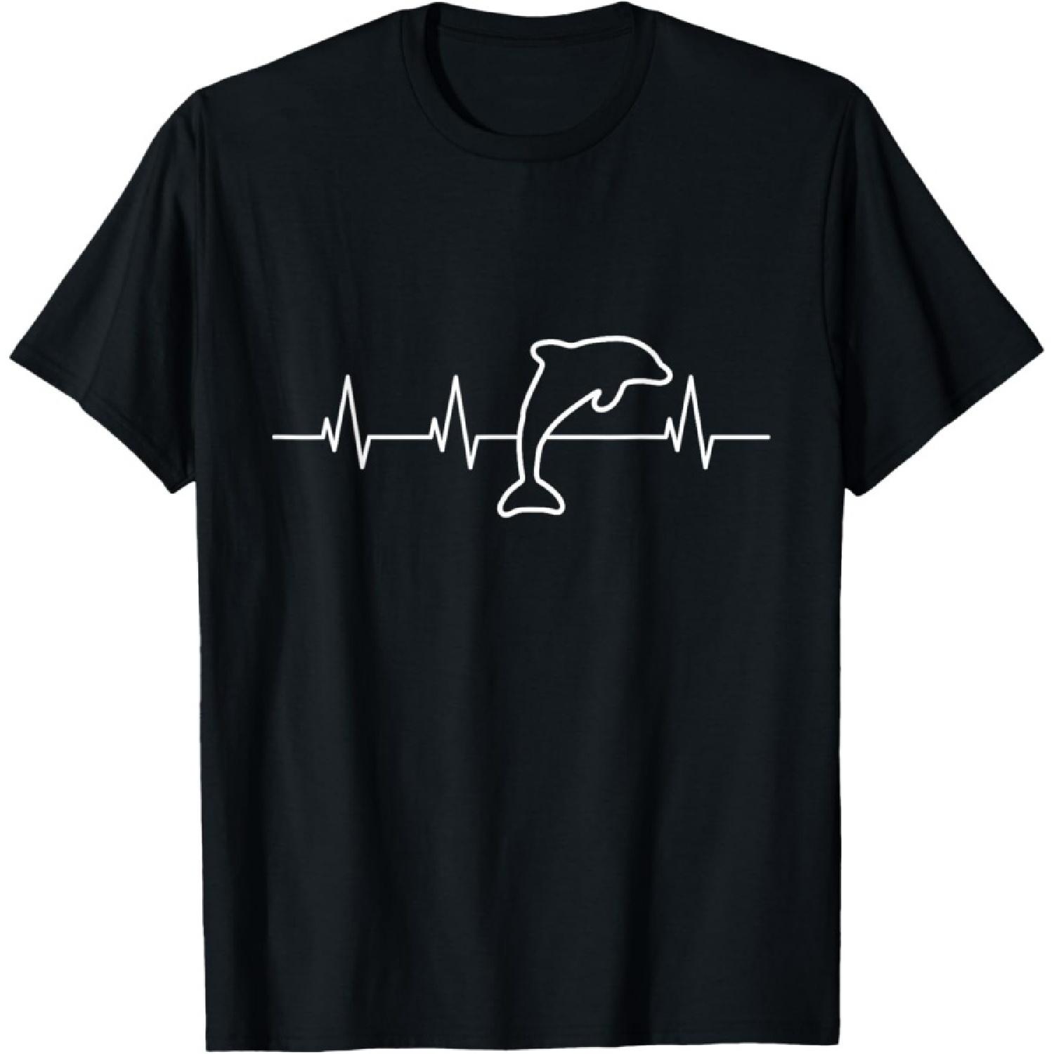 Dolphin Heartbeat T-Shirt S чёрный