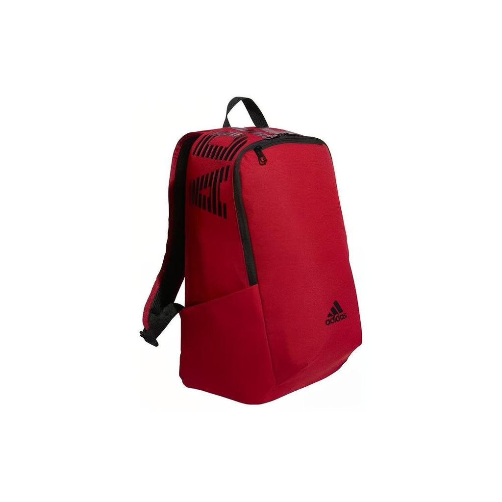 Adidas Logo Casual Sports Large Capacity Zipper Backpack Unisex Backpack Red EE1092