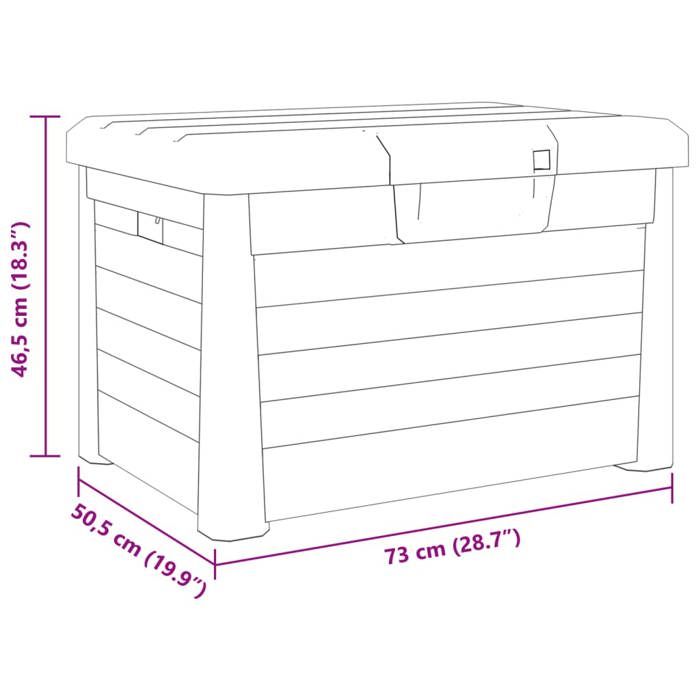 VidaXL Boîte à coussins d'extérieur anthracite polypropylène, conteneur à coussins, boîte à coussins de jardin, boîte, boîte 366600