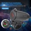Rider Handlebar Rack Car Charger Dual USB Motorcycle Handlebar Charger with Voltage Display Motorcycle Charger Multiprotection