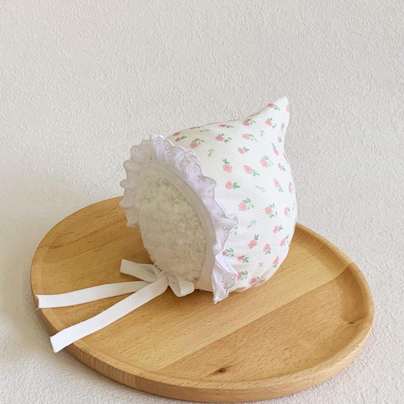 Newborn Baby Girl Soft Knitted Cotton Hat (0-12 Months) - Spring/Autumn