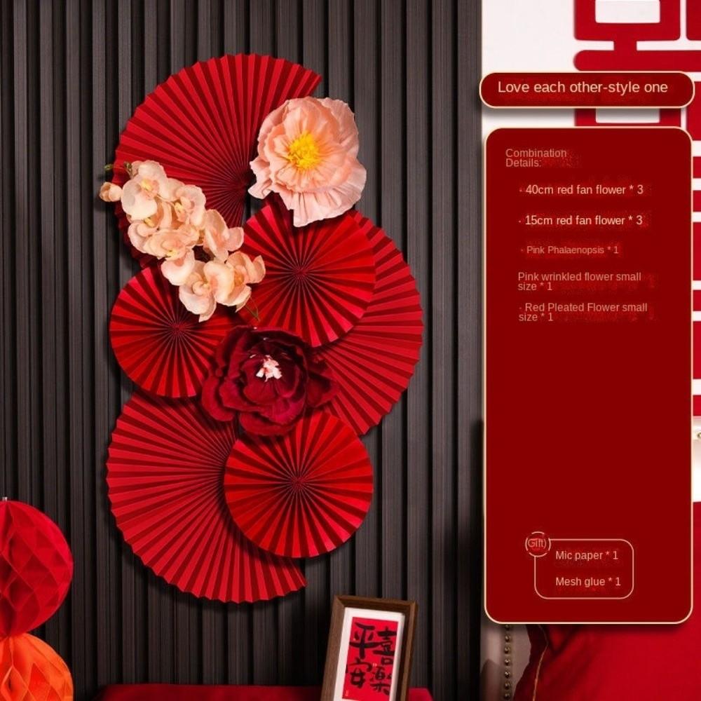 Paper Wall Decoration DIY Crafts Spring Festival Background Lucky Flower Backdrop  Home Decor