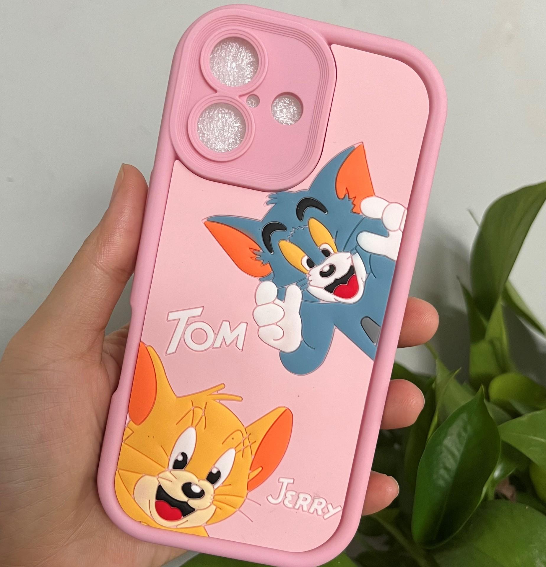 

Креативный 3D мультяшный силиконовый чехол для телефона с мышкой и кошкой для IP16 Pro Max/15/14/13/12 7 розовый