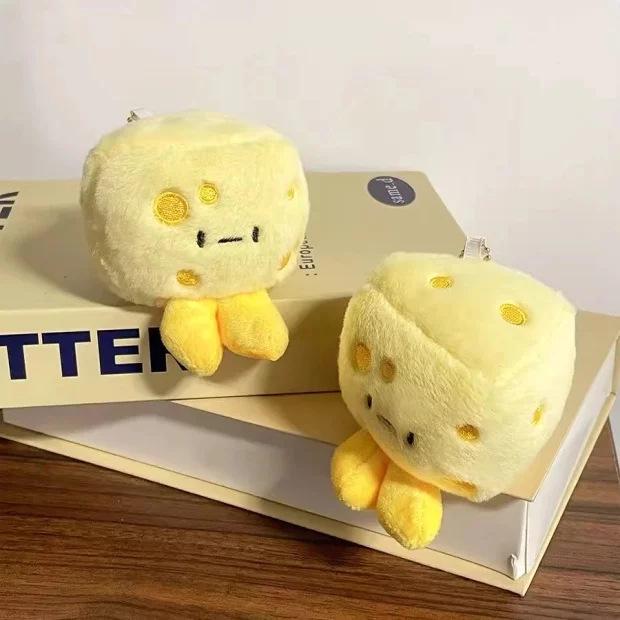 

New Arrival: Cute Cheese Plush Doll Pendant - Cartoon Food Ornament