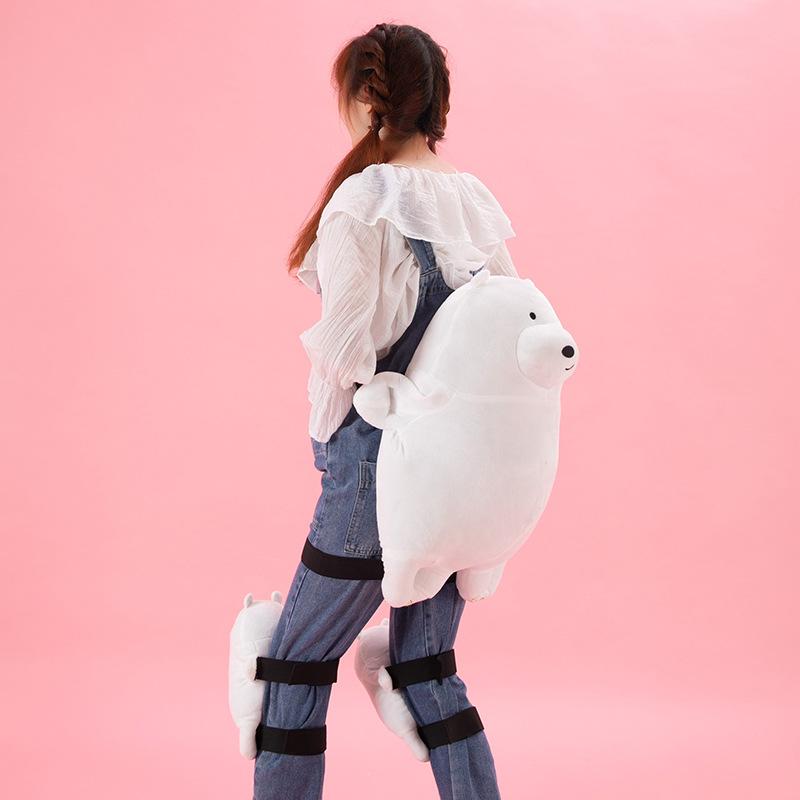 Zimní lyžařské ochranné vybavení Želva plyšová hračka Prdící polštář Měkké roztomilé hnědé medvídě Chrániče kolen Chránič kyčlí Lyžařská protipádová podložka