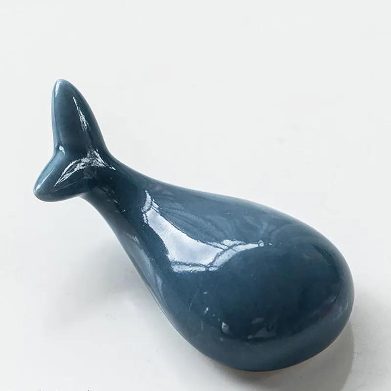 Keramische Essstäbchenablage Schreibtisch Gabel Chinesische Deko Geschirr Kleiner Wal Lieblöffel Haushaltswaren Keramik-Accessoire YLE395