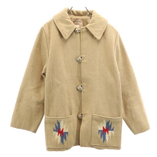 Styleeyes Toyo Enterprise Ethnic Pattern Wool Jacket 36 Beige Men's Used