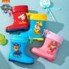 Paw Patrol Children's Rain Boots Cartoon Cuffed Fleece-Lined Rain Shoes All-Season Universal Water Shoes Boys and Girls Non-Slip Waterproof Rubber