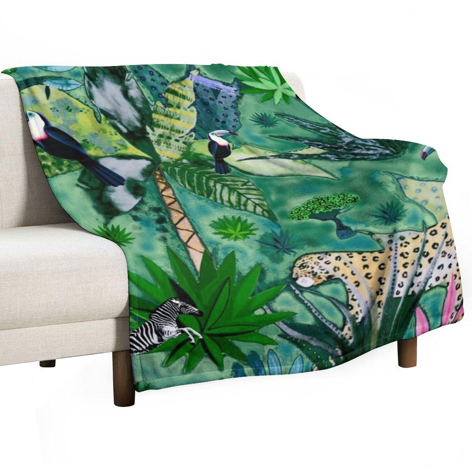 

Покрывало цвета джунглей, роскошное, мягкое, стеганое одеяло для кровати, роскошные одеяла 30x40in