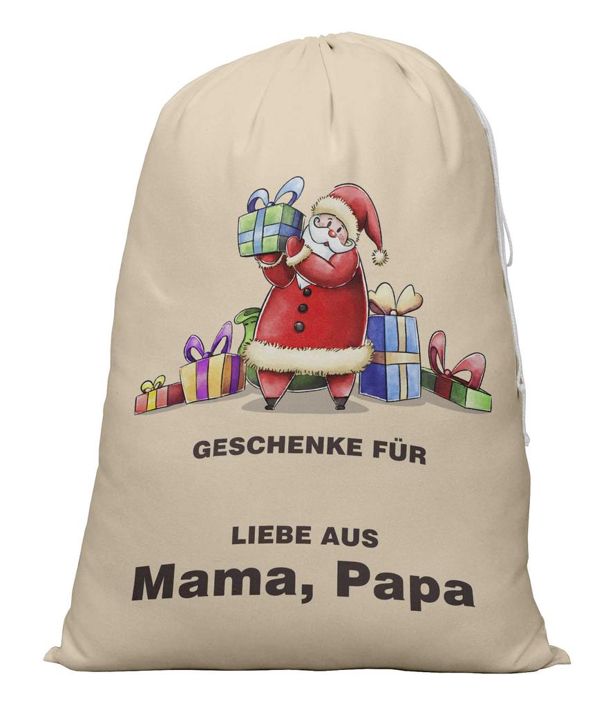Printtoo 2 Pcs Large Santa Sacks With Drawstring Xmas Gifts Bags For Kids Christmas 27x20 Inch
