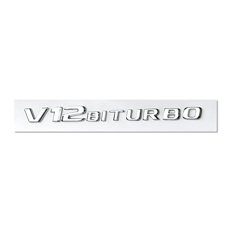 Compatible with Mercedes-Benz V8 BITURBO, C63, G63, S65, and V12 Turbo Fender Badges and Emblems.