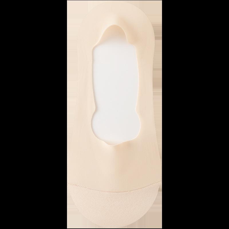 Ice silk boat socks for women, summer thin solid color sweet low-cut invisible socks with silicone anti-slip and no heel slippage