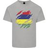 Torn Mauritius Flag Mauritians Day Football Unisexs Light Cotton TShirt