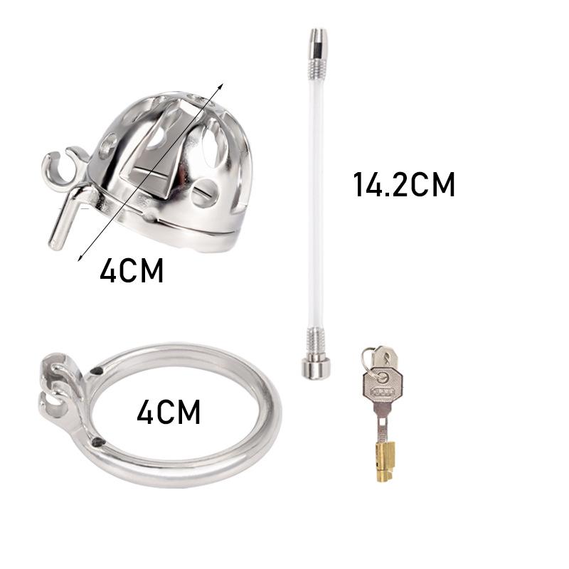 BDSM Stainless Steel Adult Sex Toys for Men   Slave Male Chastity Penis Cage Cock Ring Cuckold Foreskin Torture Scrotum