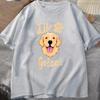 Life Is Golden Retriever T-Shirt Men Women Dog Owner Gift T-Shirt Cotton Loose Casual Tshirts Unisex Tops Tees O-neck Oversized