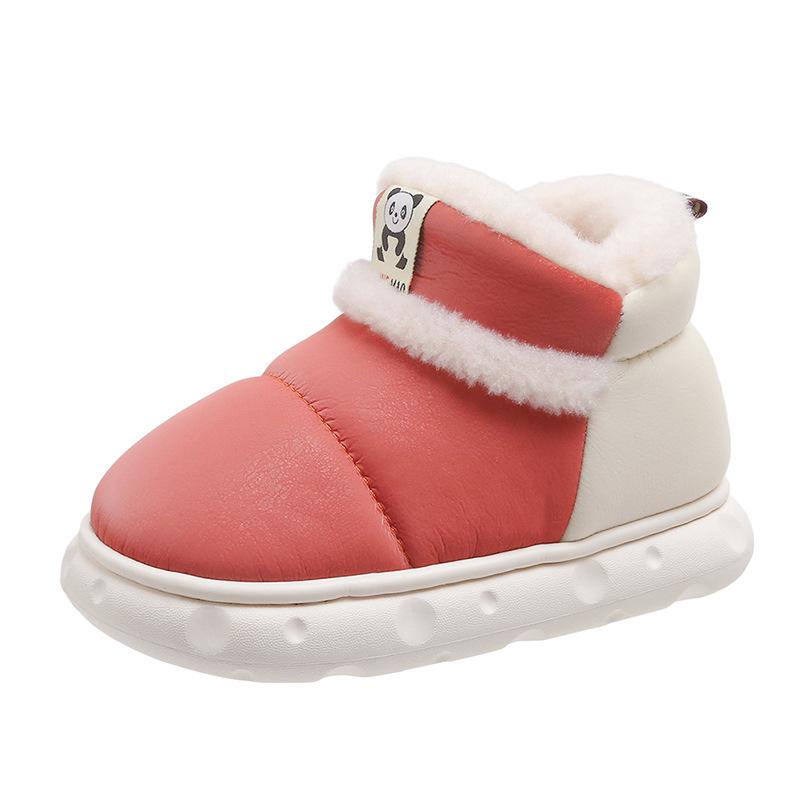 Winter children's cotton slippers bag heel indoor home shoes platform new boys fluffy shoes velvet girls baby shoes
