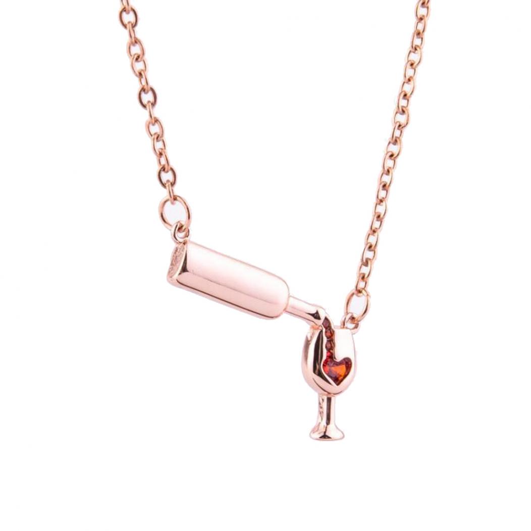 

Yousheng модная женская бутылка вина чашка из искусственного рубина инкрустированная подвеска ожерелье ювелирный подарок