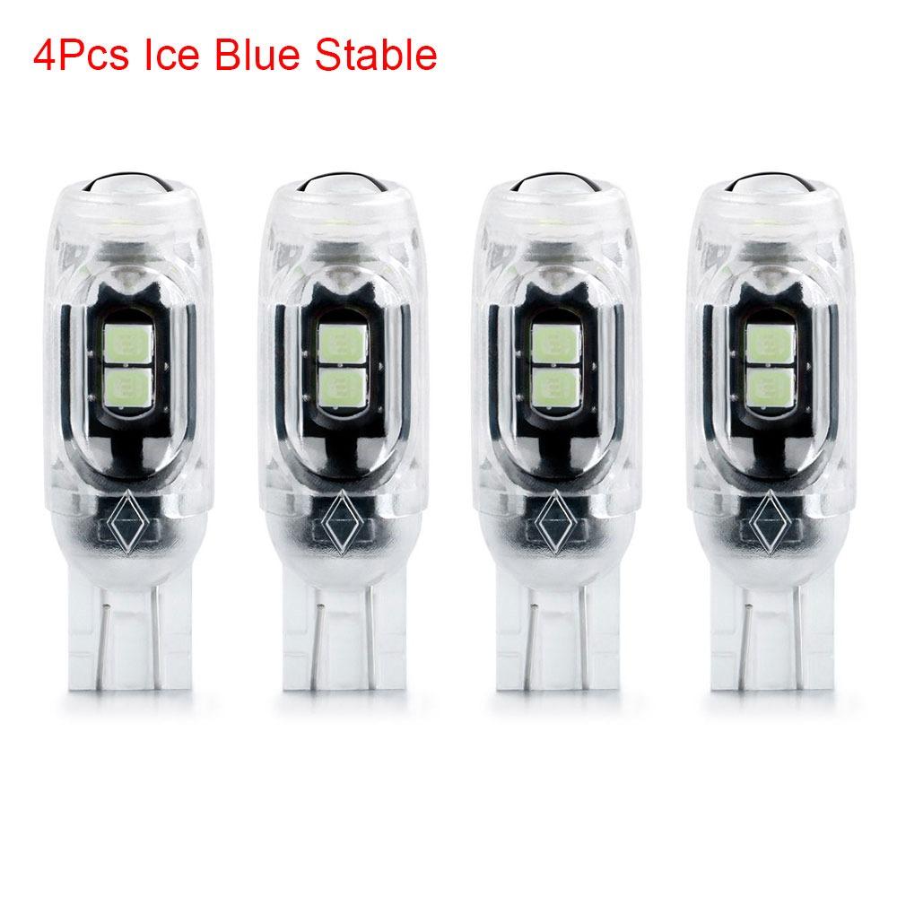 1/4Pcs Car Parking Lights T10 W5W LED Bulbs 3030 5SMD Instrument Lamp Auto License Plate Light