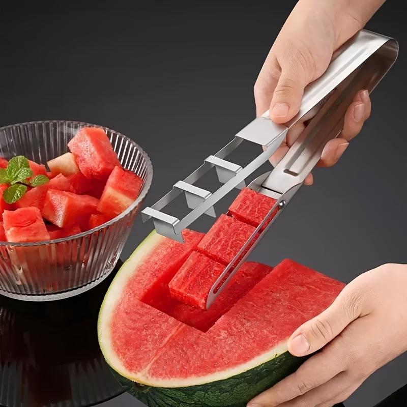 Stainless Steel Watermelon Slicer Cube , Manual Fruit Cutter with Easy Grip Handle, Durable Kitchen Tool for Quick , Effortless Watermelon Slicing