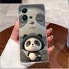 Phone Case For Vivo V25 Y35 Casing Luxury Cute Love Heart Rabbit Funny Pattern Transparent Silicone TPU Soft Shell Back Cover