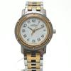 HERMES CL3.240 Clipper Quartz Date Watch Round Face Two-tone Wristwatch