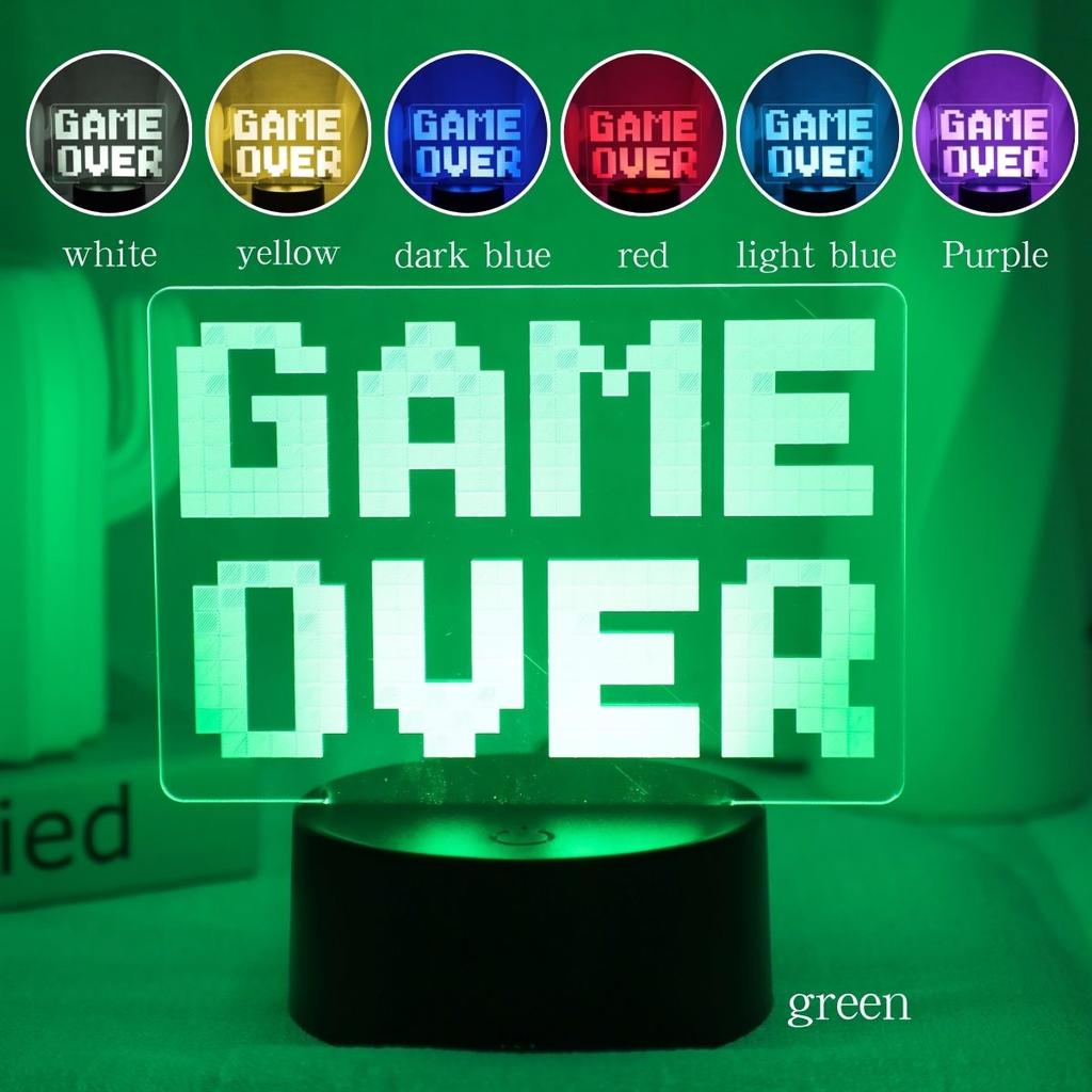 USB 3D Creative Night Light, Touch 7-color Transformation, Bedroom and Living Room Home Decoration, Gift for Gaming Enthusiasts.