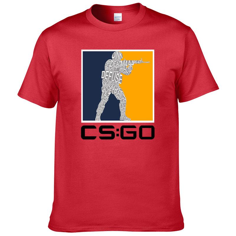 Counter Strike O Neck TShirt CSGO Blood Youth Shooting Pure Cotton Original T Shirt Men Tops Fashion Hot Sale17 cs go