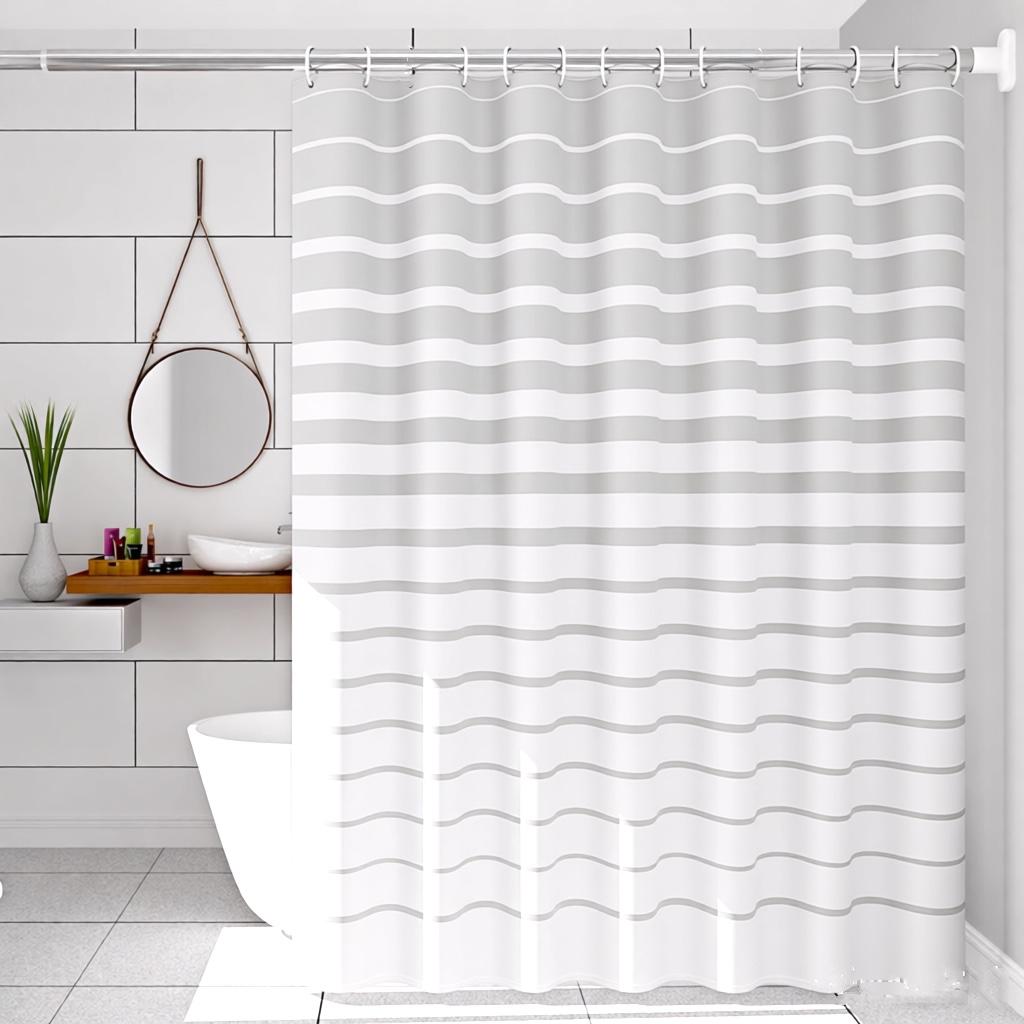 1PC 181x181cm Waterproof Shower Curtain Lightweight Plastic Mildew Resistant Bathroom Curtain for Bathtub Bath Curtain