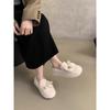 Women's Plush White Furry Fairy Shoes - Autumn/Winter Velvety Bean Style for Expecting Moms