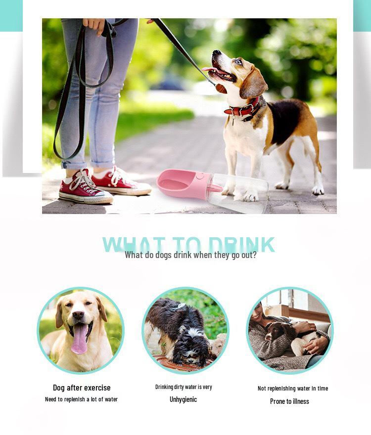 Portable Pet Dog Water Bottle for Outdoor Travel