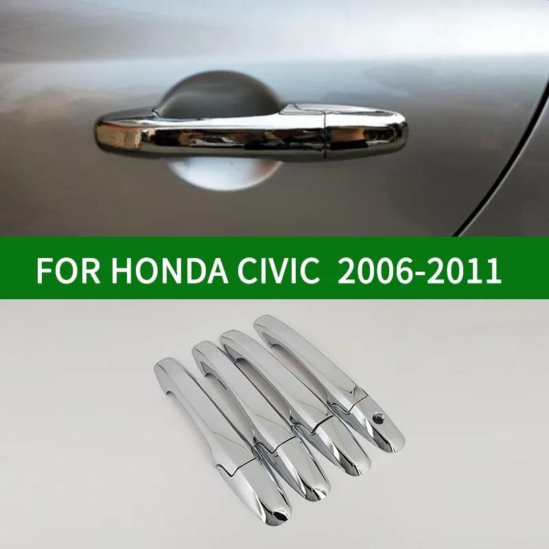 For Honda Civic 8th 2006 2007 2009 2008 2010 2011 Auto Door Handle Cover Door Bowl Frame Trims Sticker Car Styling Accessories