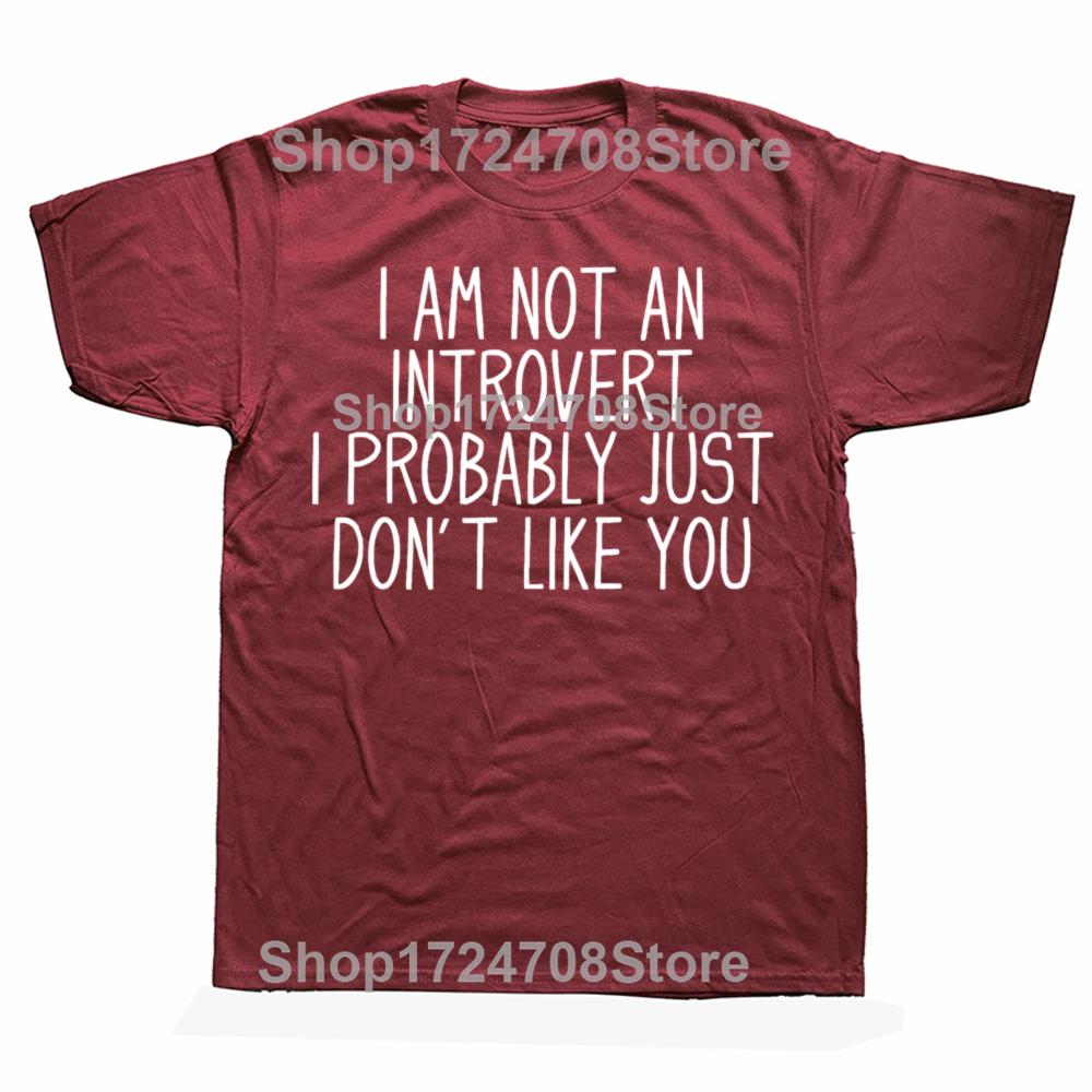 Funny Antisocial Introvert Graphic Tshirts Men Womens Fashion Casual Tshirt 100 Cotton Loose Oversized T Shirt