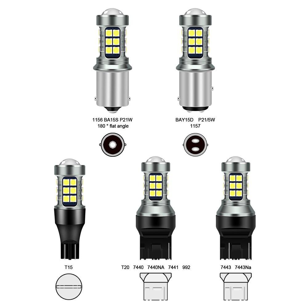 2PC 27LED Car Reverse Light Bulb Flash & Non Flash T15/W16W T20/7440 1156/P21W (Strobe 3 Times + Constant)