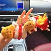 Cute Cartoon Plush Keychain: Fries, Hamburger & Hot Dog Figures for Backpack