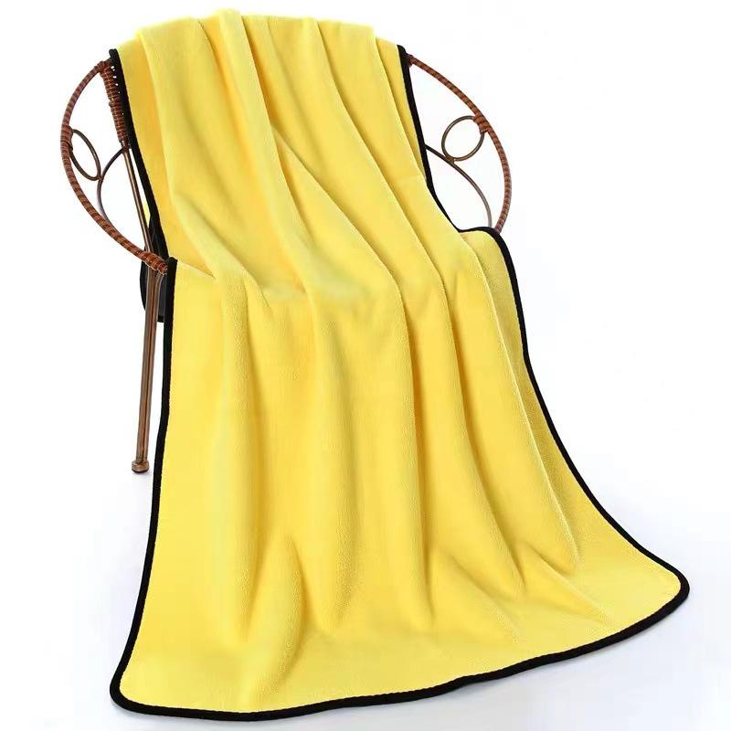 Two-Color Coral Fleece Pet Bath Towel - Soft, Absorbent, High-Density with Custom Print Option