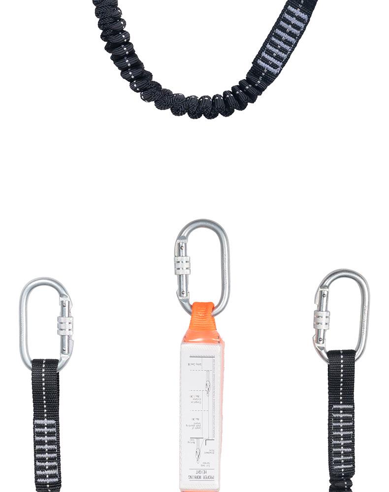 High-Altitude Safety Belt with Single/Double Hook Elastic Rope for Fall Protection