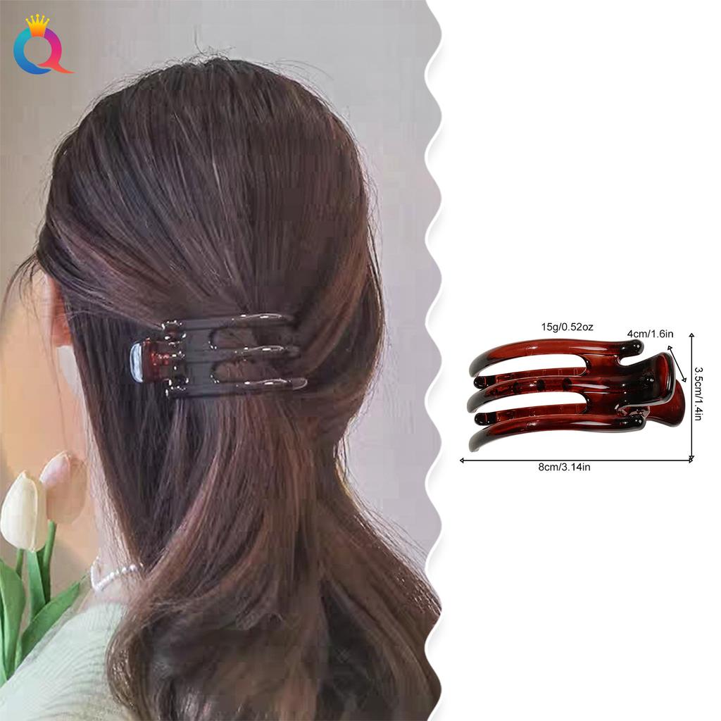 Acryl Haarspange Koreanisch Schlicht Damen Haar Krabbenklemme Pferdeschwanzhalter Dreizinkige Haarnadel Mode Rutschfeste Haarspange Kopfschmuck