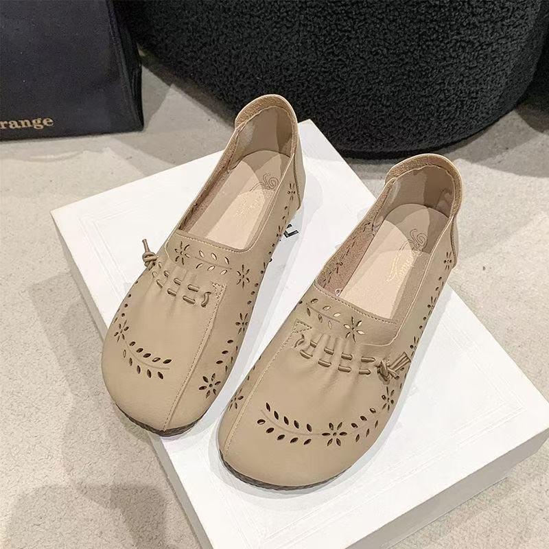 

Temperament mother shoes one foot soft-soled Doudou shoes women s 2025 autumn new comfortable soft-soled flat-soled non-slip single shoes 40 хаки