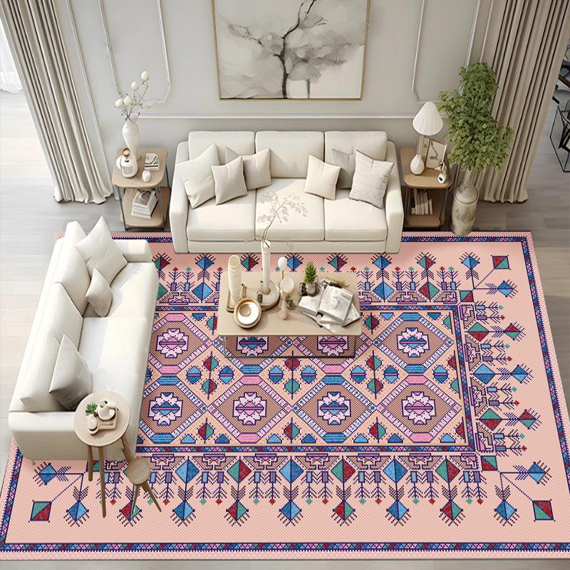 

Vintage Persian Home Bedroom Living Room Fully Covered with Carpet Bohemian Ethnic Style Tea Table Sofa Carpet Bedside Carpet 50x80cm