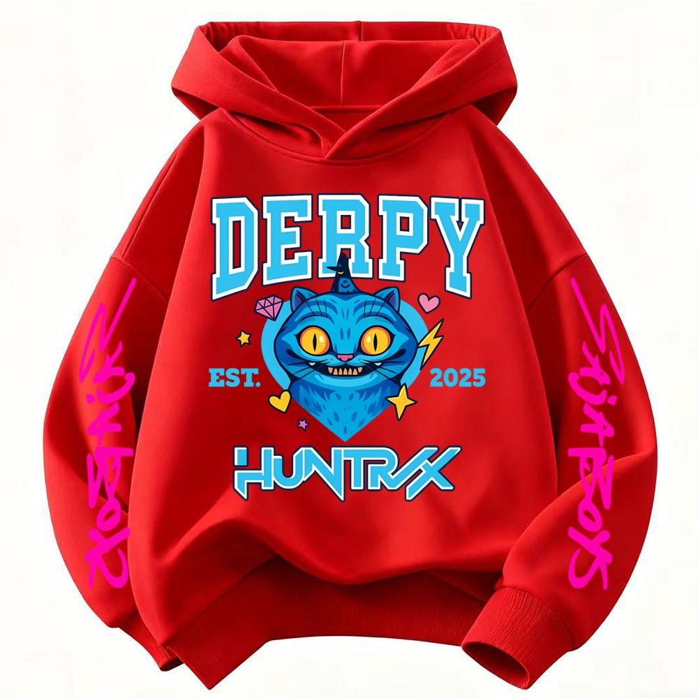 KPop Loveci Démonů Huntrix Mikina derpy tygr roztomilé potisky Dětské Oblečení Podzim/Zima Mikina Dětské Vrchní díly
